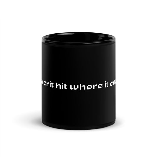 Critical Hit Black Glossy Mug