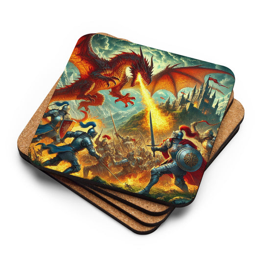 Fantasy Scene Cork-back Coaster