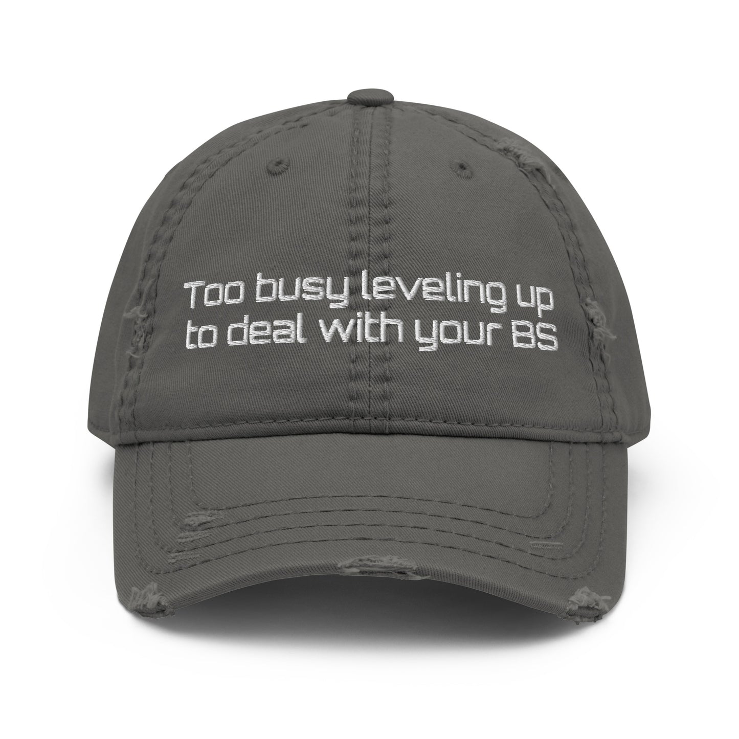 Too Busy leveling Up Distressed Cap