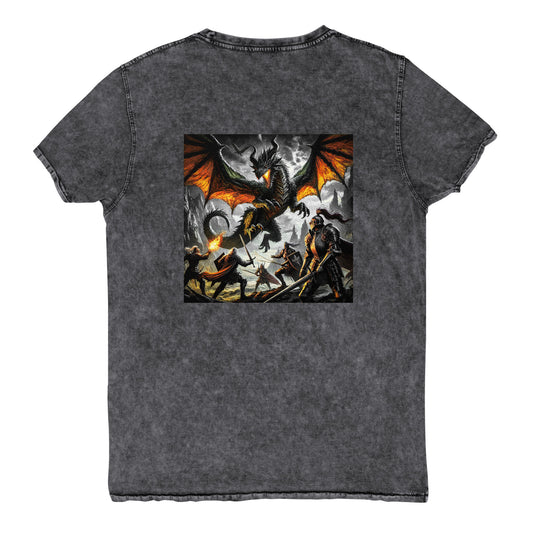 Knights vs Dragon Dark Fantasy Unisex T-Shirt